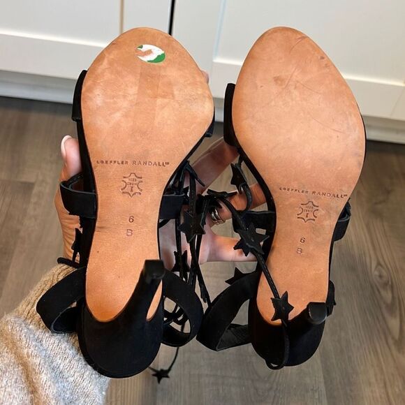 LOEFFLER RANDALL Arielle Strappy Star Suede Heeled Sandal Size 6B - Picture 9 of 10